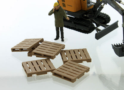 3D To Scale 50-242-WD 1/50 Freight Pallets, Wood 6 Pack