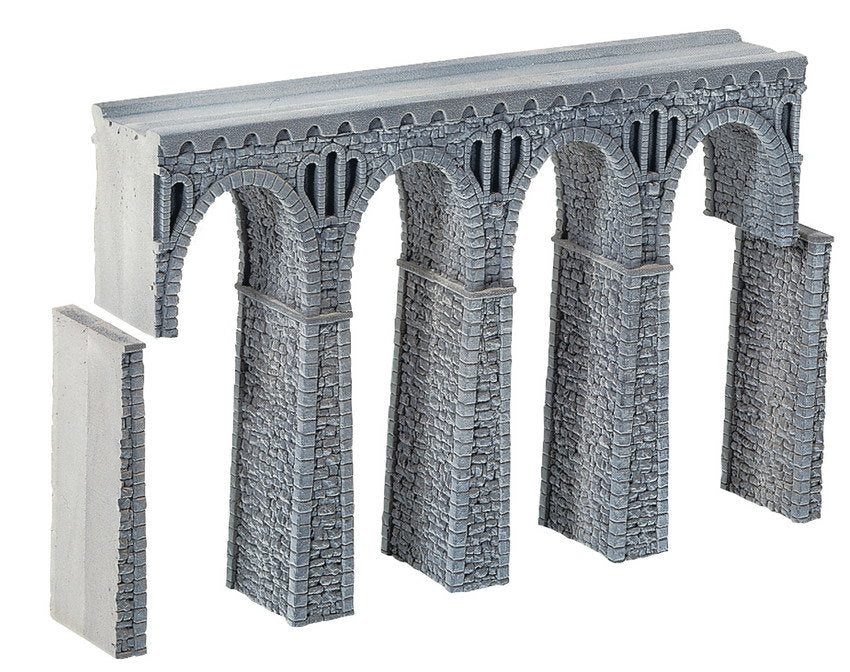 Noch 58660 HO Scale Quarrystone Viaduct Kit, Straight, 37.4 cm