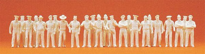 Preiser 16345 HO Scale Unpainted Figure Set Uniformed People