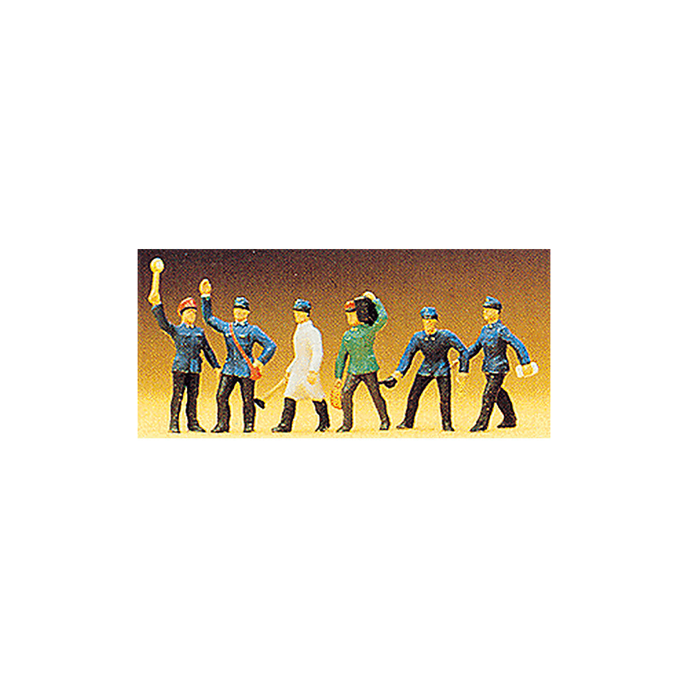 Preiser 10010 HO Scale Working People Railroad Personnel pkg(6)