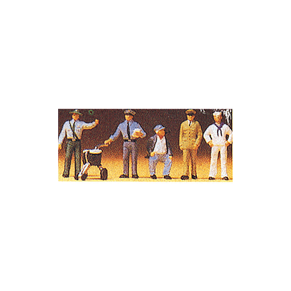 Preiser 10014 HO Scale Working People Different Professions pkg(5)
