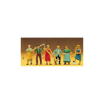 Preiser 10040 HO Scale People Working Farm Workers #1