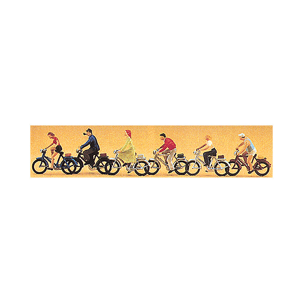 Preiser 10091 HO Scale Recreation & Sports Bike Riders w/Bicycles