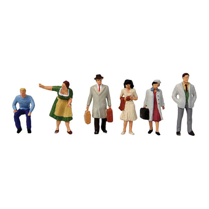 Preiser 1010587 HO Scale Motel Patrons & Staff pkg(6)