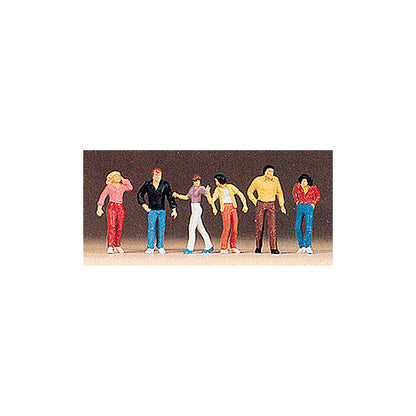 Preiser 10118 HO Scale Pedestrians Walking pkg(6)