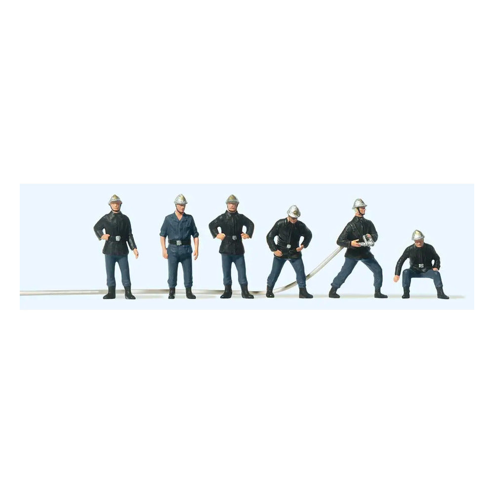Preiser 10233 HO Scale French Firemen pkg(6)