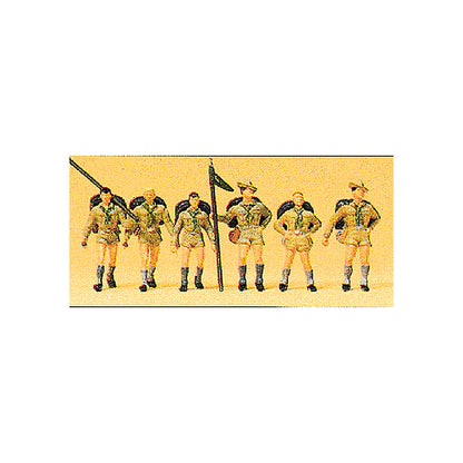 Preiser 10260 HO Scale Recreation & Sports Boy Scouts pkg(6)