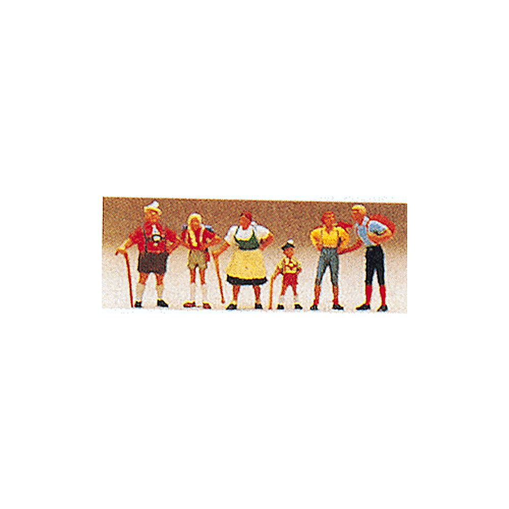 Preiser 10280 HO Scale Pedestrians Alpine Family