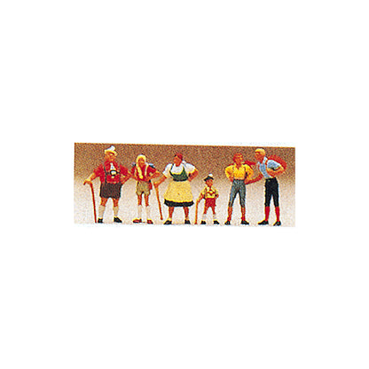 Preiser 10280 HO Scale Pedestrians Alpine Family