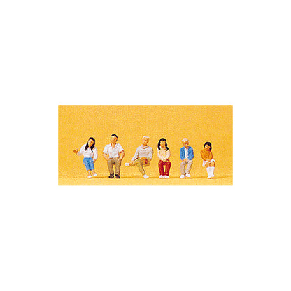 Preiser 10297 HO Scale Spectators Seated Youths