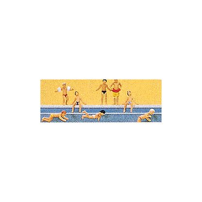 Preiser 10307 HO Scale Recreation & Sports Children at the Pool pkg(8)