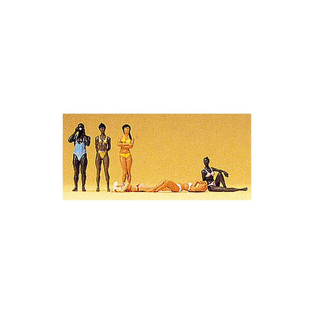 Preiser 10309 HO Scale Recreation & Sports Female Bathers pkg(5)