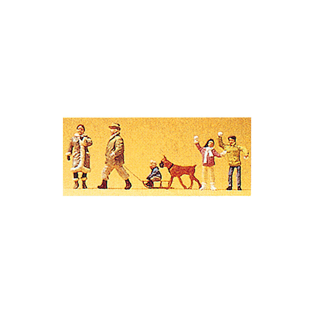 Preiser 10310 HO Scale Pedestrians Krause Family In Winter