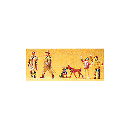 Preiser 10310 HO Scale Pedestrians Krause Family In Winter