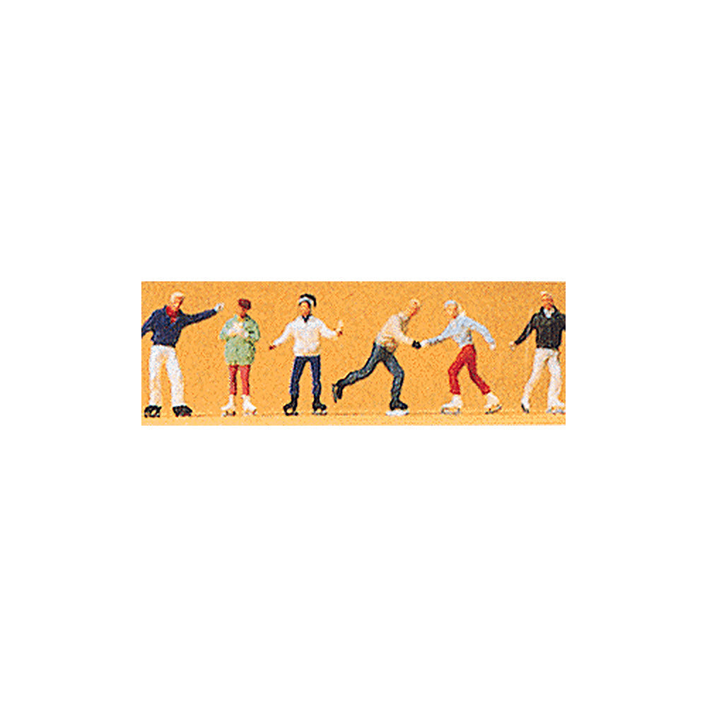 Preiser 10315 HO Scale Sports & Recreation Ice Skaters pkg(6)
