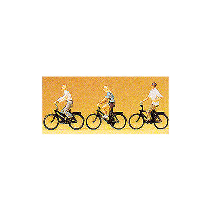 Preiser 10336 HO Scale Sports & Recreation Cyclists pkg(3)