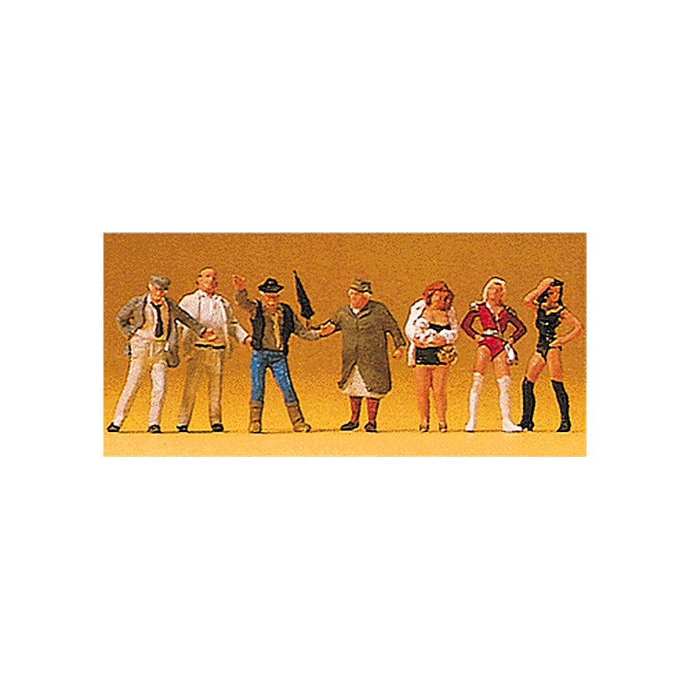 Preiser 10346 HO Scale Spectators Night People pkg(7)