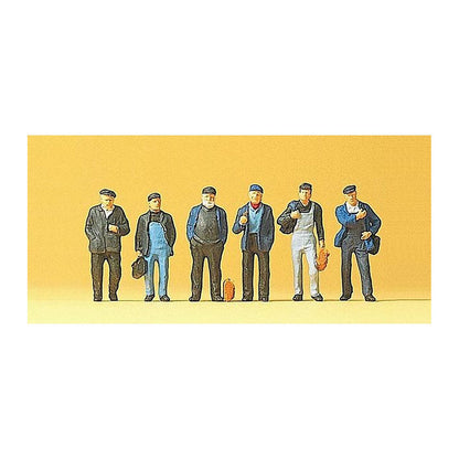 Preiser 10350 HO Scale Industrial/Dock Workers pkg(6)