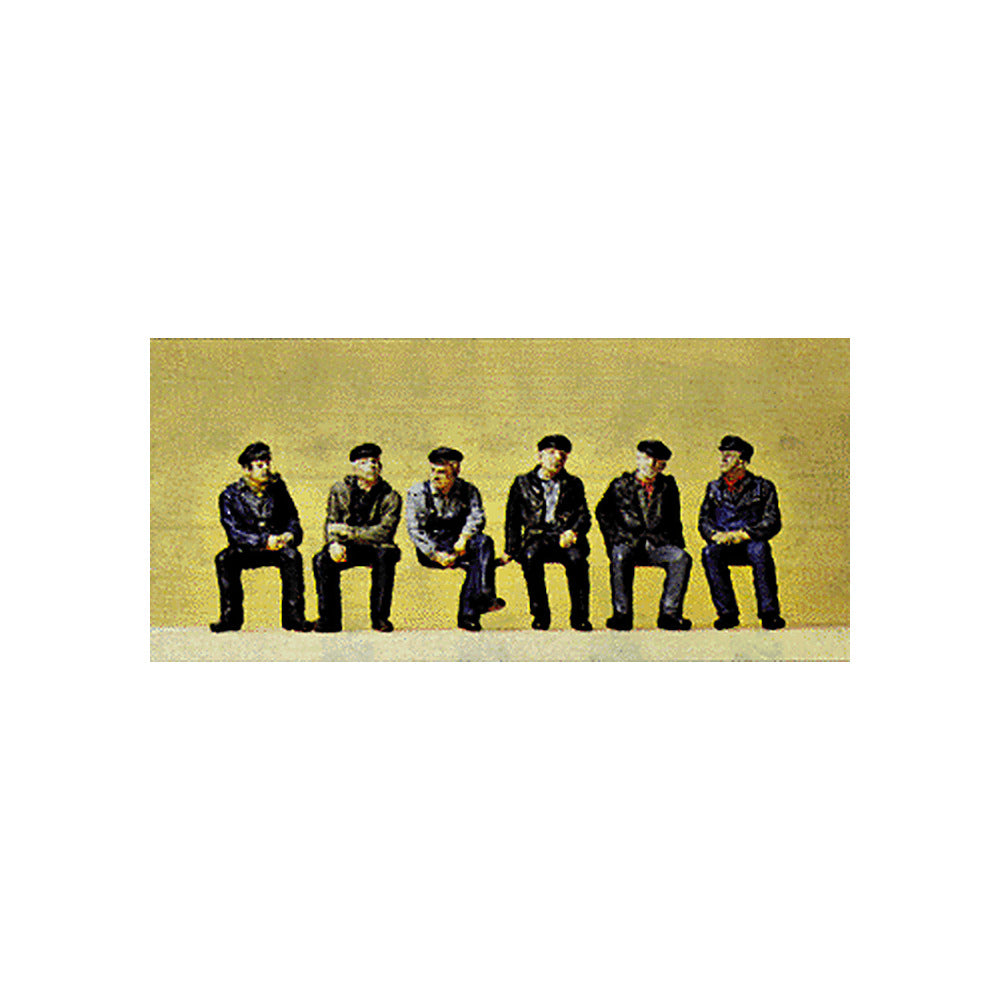 Preiser 10351 HO Scale Working People Sitting Industrial Workers