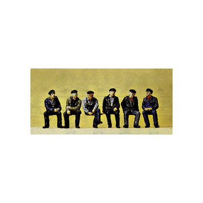 Preiser 10351 HO Scale Working People Sitting Industrial Workers