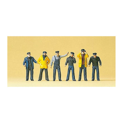 Preiser 10353 HO Scale People Working Ship's Crewmen pkg(6)