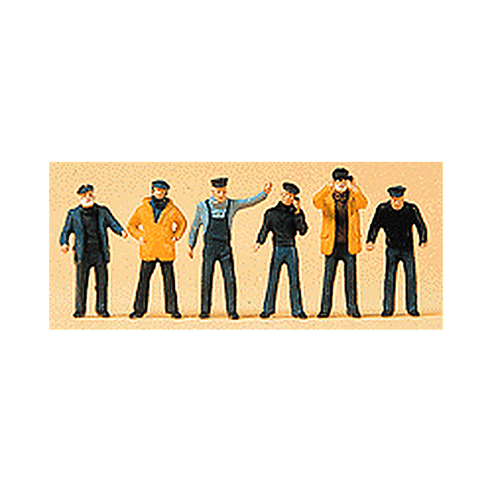 Preiser 10353 HO Scale People Working Ship's Crewmen pkg(6)