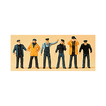 Preiser 10353 HO Scale People Working Ship's Crewmen pkg(6)