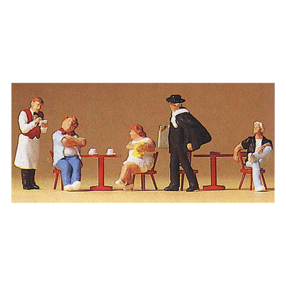 Preiser 10368 HO Scale Spectators Tourists, Waiter & Artist