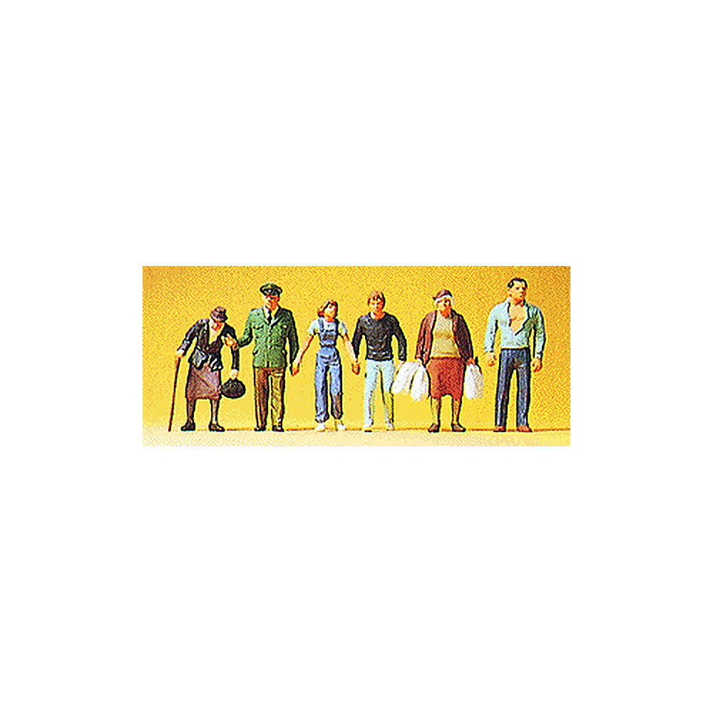 Preiser 10378 HO Scale Pedestrians Passers-By w/Policeman