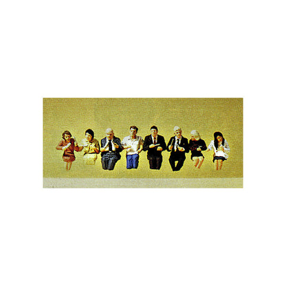Preiser 10391 HO Scale Sitting and Eating pkg(8)