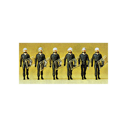 Preiser 10392 HO Scale German Riot Police With Shields At Side