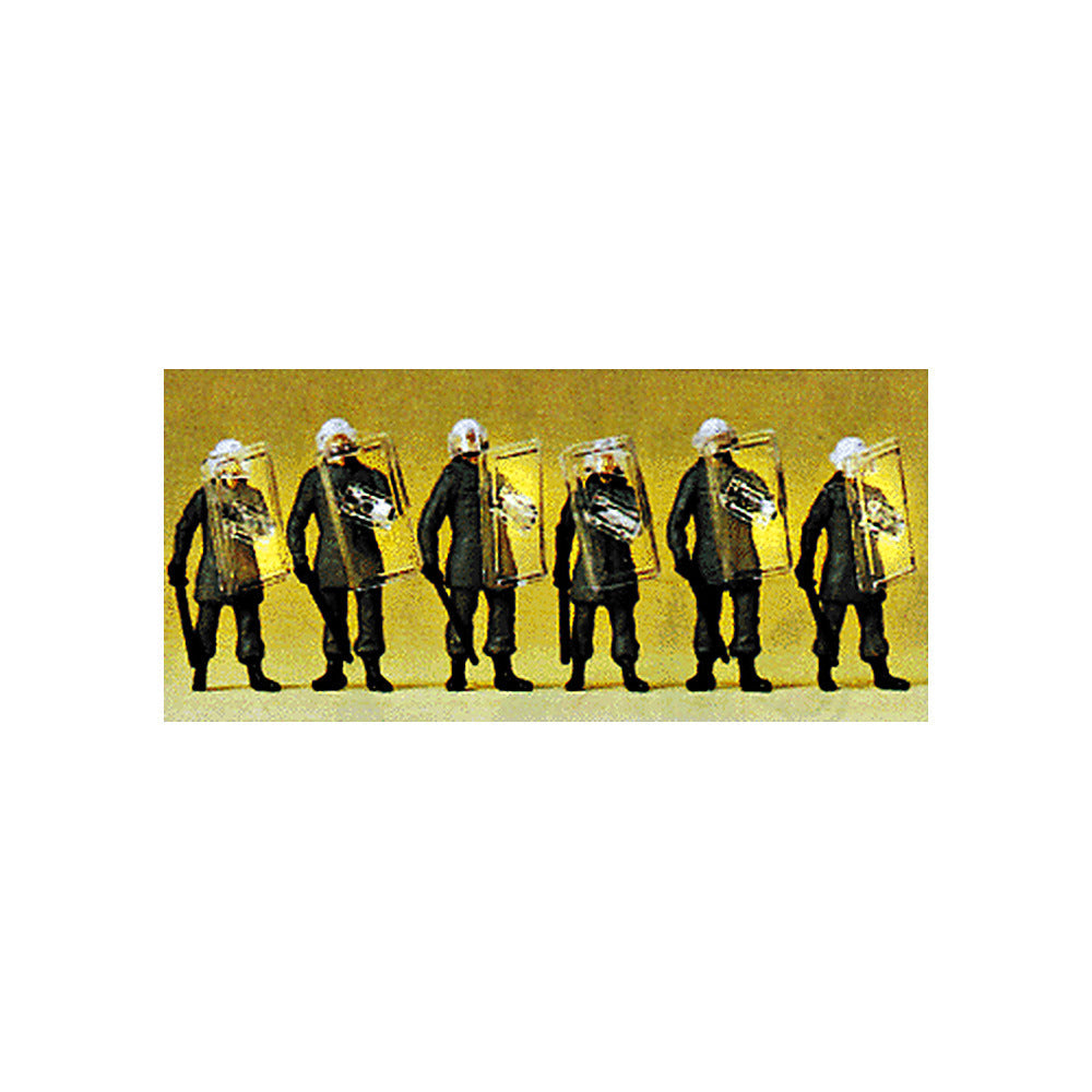 Preiser 10393 HO Scale German Riot Police With Shields Up