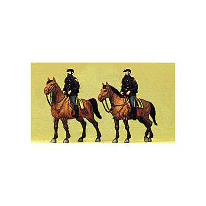 Preiser 10397 HO Scale Police Mounted On Horseback United States