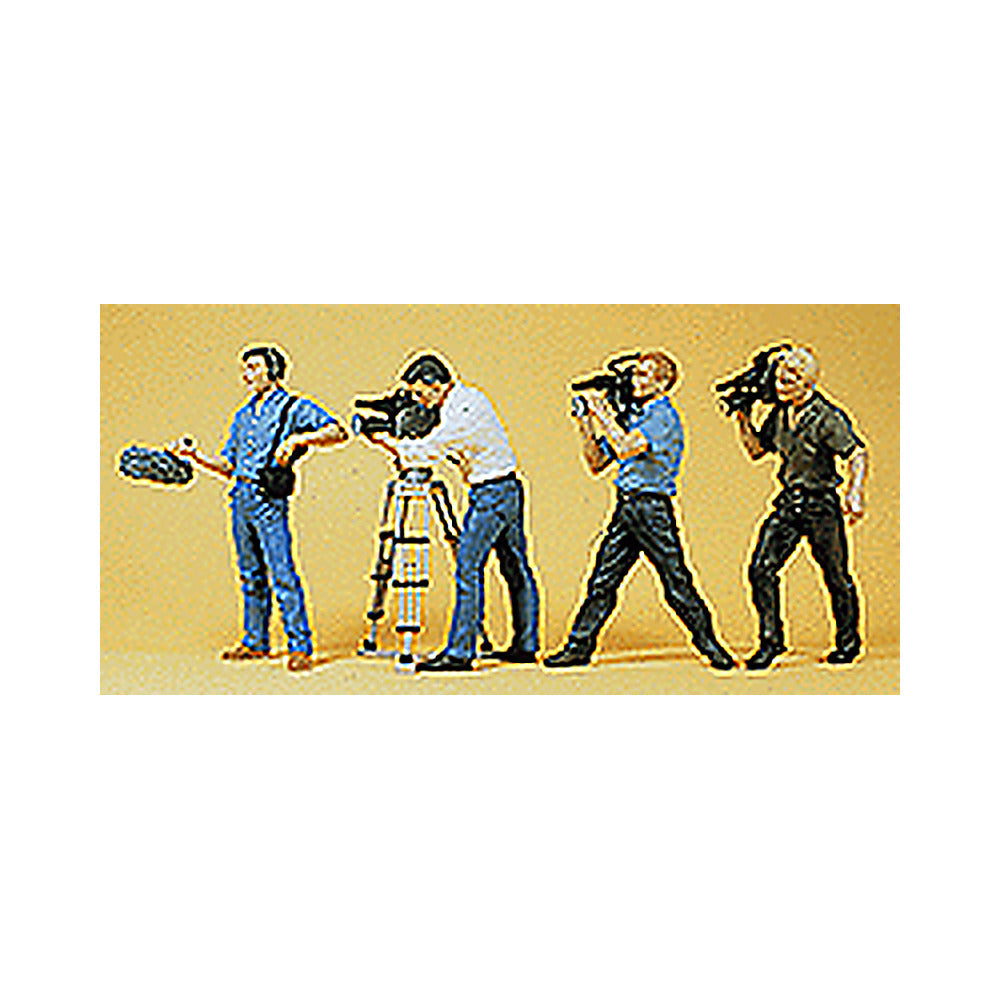 Preiser 10421 HO Scale People Working Film Crew pkg(4)