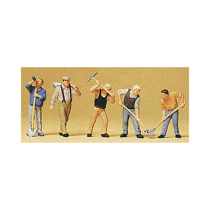 Preiser 10461 HO Scale People Working Workers w/Picks & Shovels
