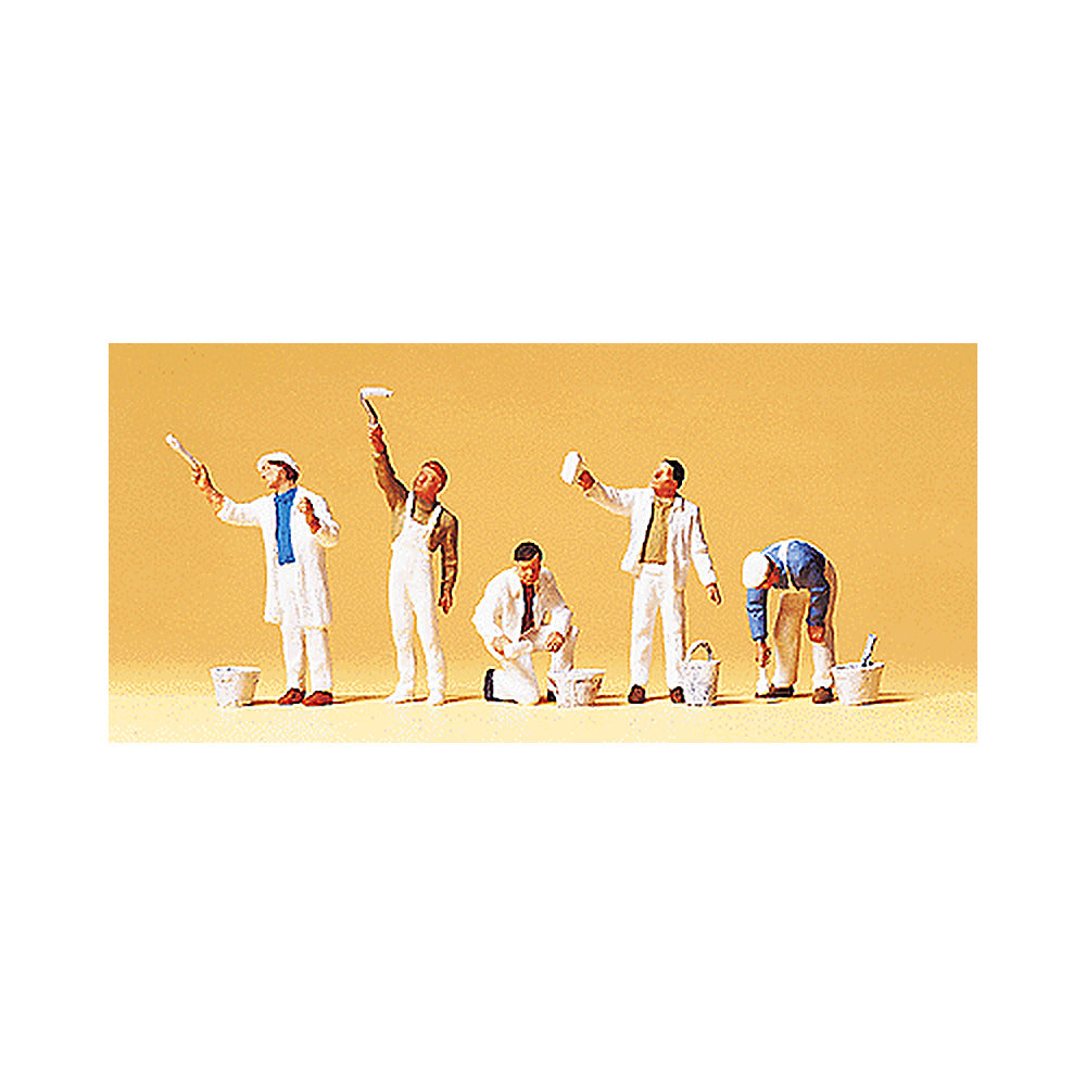 Preiser 10477 HO Scale People Working Paint Crew