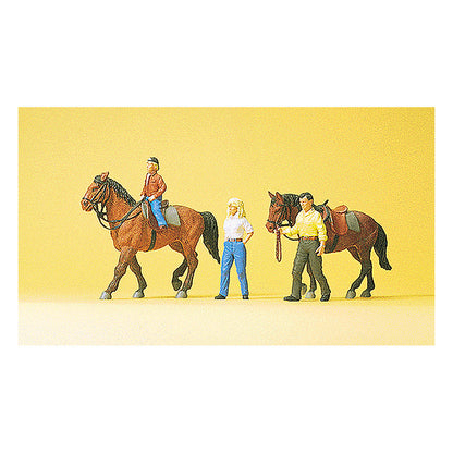 Preiser 10500 HO Scale Sports & Recreation Riders w/Horses #1