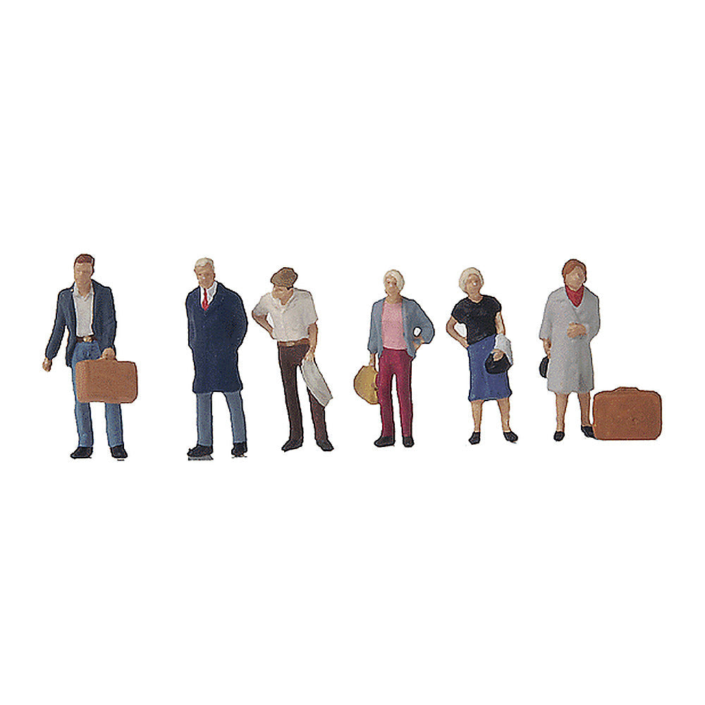 Preiser 10504 HO Scale Passengers Standing pkg(6)