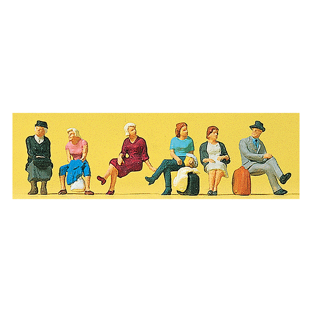 Preiser 10506 HO Scale Passengers Seated pkg(6)