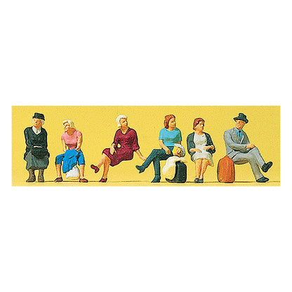 Preiser 10506 HO Scale Passengers Seated pkg(6)