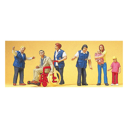 Preiser 10534 HO Scale Working People 3 Travelers' Aides Assisting 3