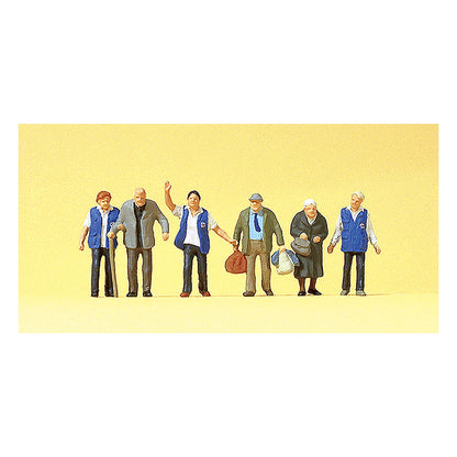 Preiser 10544 HO Scale Passengers Travelers Aid Personnel w/Elderly