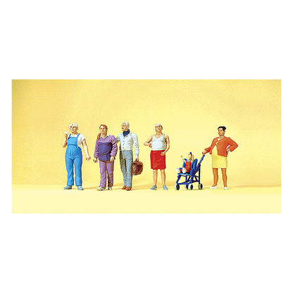 Preiser 10550 HO Scale Pedestrians Pregnant Women pkg(5)
