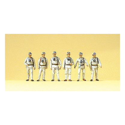 Preiser 10555 HO Scale Working People Miners w/Masks pkg(6)