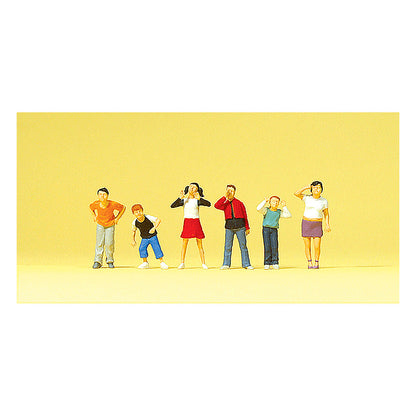 Preiser 10556 HO Scale Children pkg(6)
