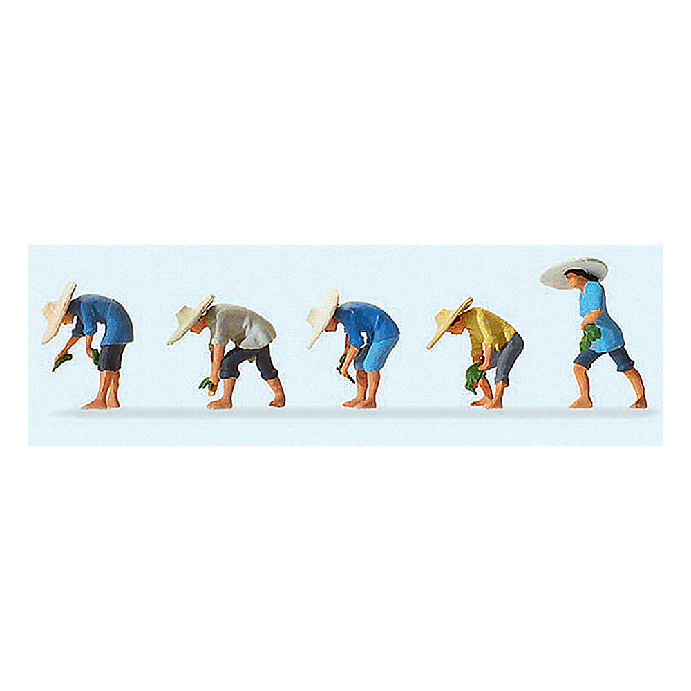 Preiser 10572 HO Scale Working People At The Rice Field #1