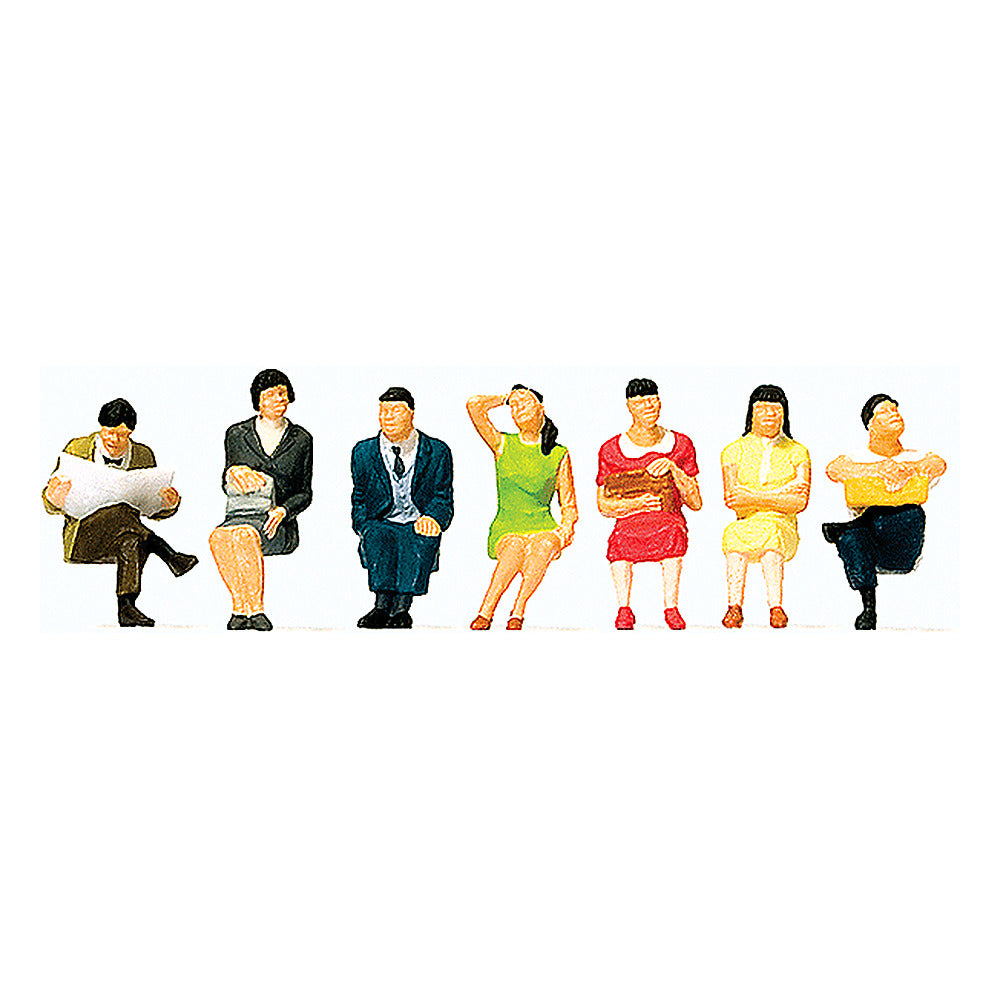 Preiser 10573 HO Scale Passengers Seated Chinese Travelers pkg(7)