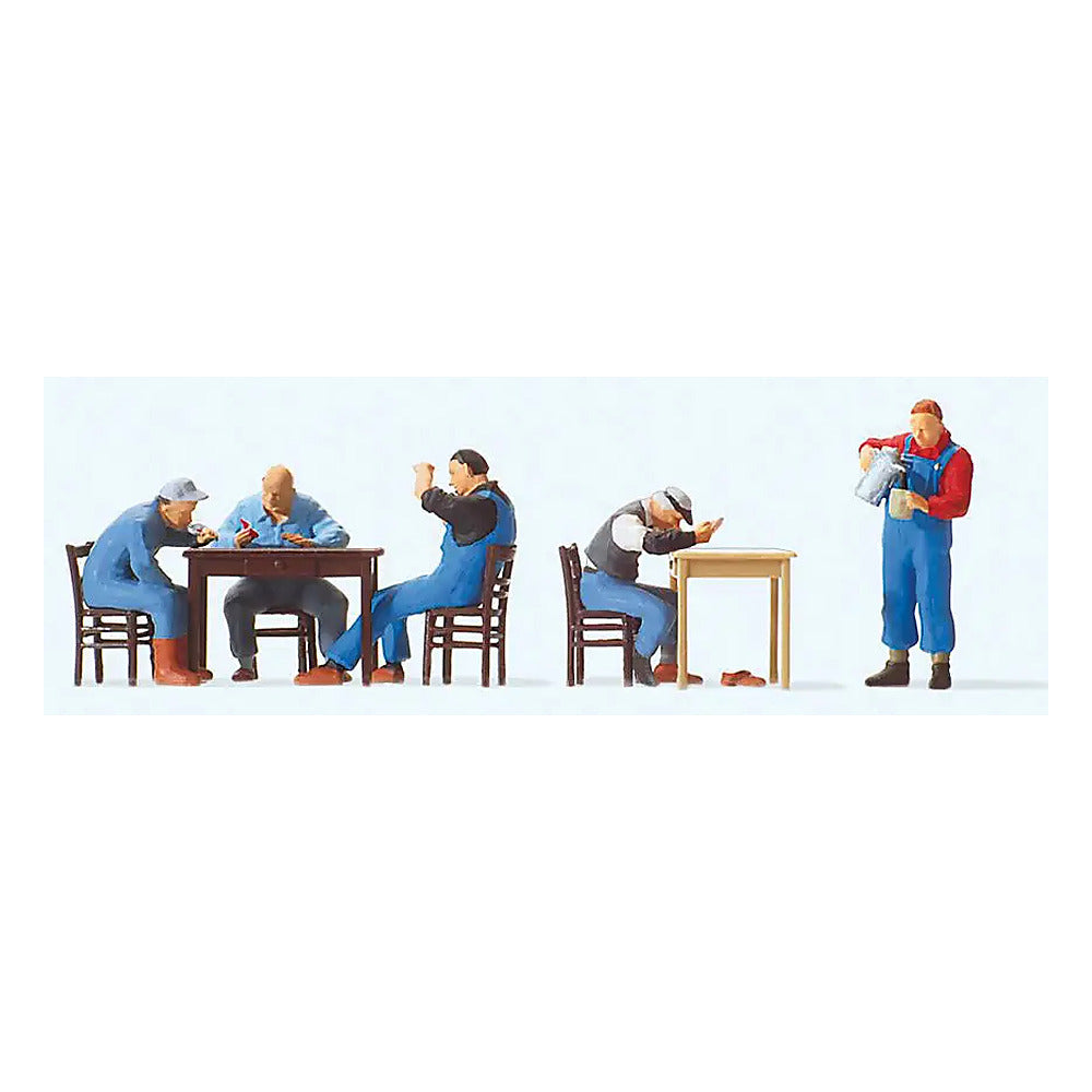 Preiser 10601 HO Scale US Railway Personnel on Break 5 Workers