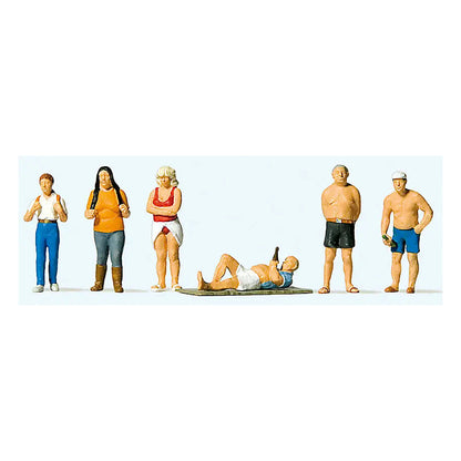 Preiser 10668 HO Scale On Vacation pkg(6)