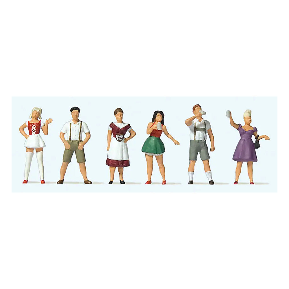 Preiser 10674 HO Scale Standing Beer Drinkers in Tradtional German